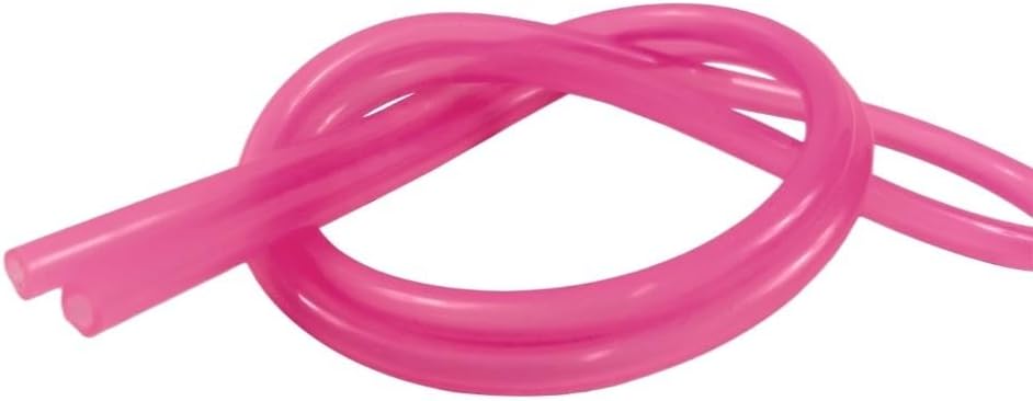 1m High-Temperature Resistant Silicone Water Cooling Hose for Model Boats - 4mm Inner Diameter x 7mm Outer Diameter, 10 Color Options for Gasoline/Methanol/Brushless Electric RC Boats(Fluorescent Pink