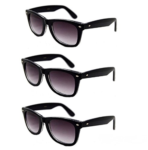 3 Pair Classic Full Reader Sunglasses NOT BiFocals-Soft Pouch Included