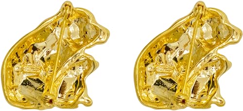 Image of Set of 2 Brooch Lapel Pins With Rhinestones