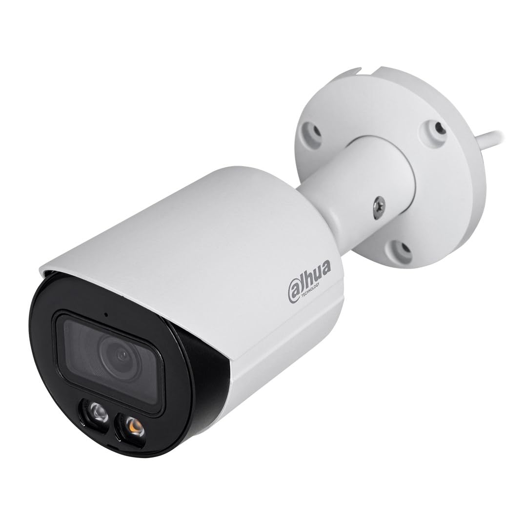 Dahua Caméra IP, Balle, 5 MP, IR 30 m, extérieur, IP67, Microphone, Micro SD, Full Color, Double éclairage