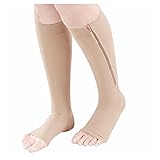 medias compresion fuerte con cremallera Aliviar el dolor de piernas y la hinchazón. estos calcetines de compresión con cremallera son de fácil de usar y ayudar a calmar y revitalizar tus piernas, dándole la PEP parte trasera en su paso.