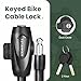 Titanker Bike Lock, Bike Lock Cable 4 Feet Coiled Secure Bicycle Locks with Keys Scooter Locks Bicycle Locker 1/2 Inch Thick Heavy Duty Anti Theft Bike Cable Lock with Mounting Bracket