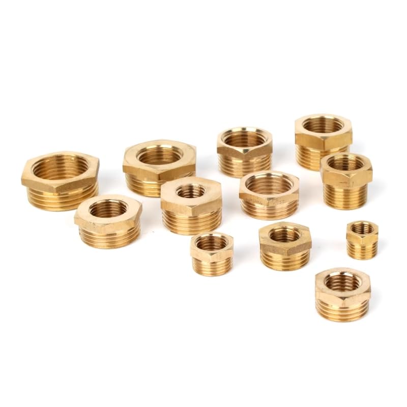 YKMYXZ， Conector reductor de latón for tubería, rosca macho a hembra BSP, M14, M18, M20, M22, M27, M30, 1/8", 1/4", 3/8", 1/2", 3/4"(F BSP3l8 M M20x1.5)