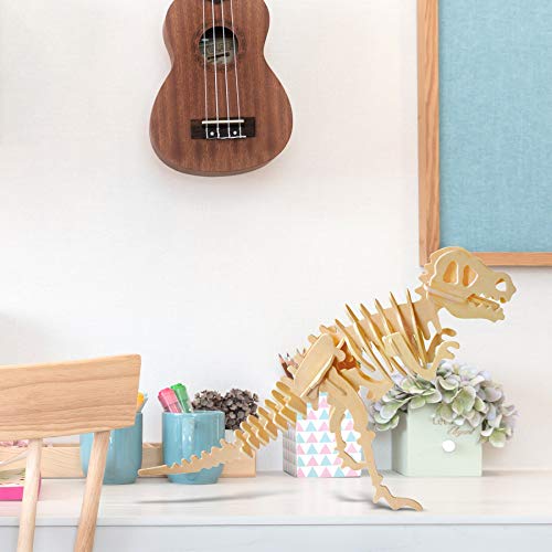Hands Craft Diy 3D Wooden Puzzle – Assembly T Rex Model Building Kit Brain Teaser Puzzles Educational Stem Toy Adults And Kids To Build Safe And Non-Toxic Easy Punch Out Premium Wood Jp203 #TOP1