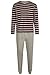 Produktbild Phil & Co. Berlin Herren Pyjama Schlafanzug V-Ausschnitt Sleepwear Homewear Langarm, Farbe:grau, Größe:XXL - 56