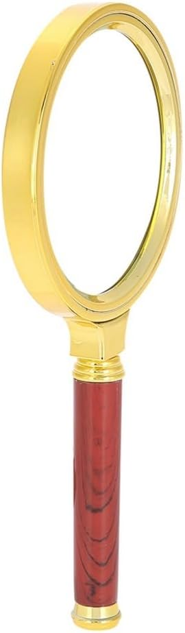 10X Magnifying Glass with Wooden Anti-Slip Grip Design Handle Detachable Portable Loupe for Reading Jewelry Inspection Stamp Collecting