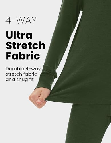 Iguana Unisex Kids 100% Merino Wool Base Layer Set Thermal Underwear Sets for Girls and Boys4