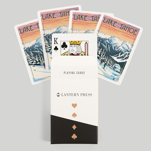 Baraja Lake Tahoe Winter Skiers, 52 cartas poker miniatura 6