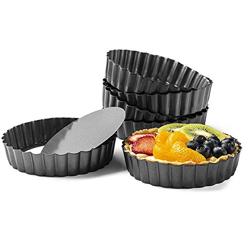 Stampo Mini T-6 Con Fondo Rimovibile - 12 Cm Diametro - Per Quiche E Dessert