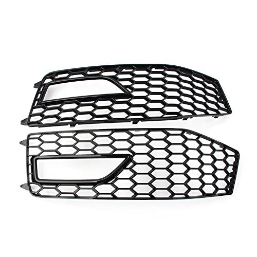 LIRU Car Fog Light Cover Mesh Bezel Fog Lamp Cover Replacement 8K0807681L 8K0807682M for Audi A4 B8.5 S-line S4 RS4 2013 2014 2015