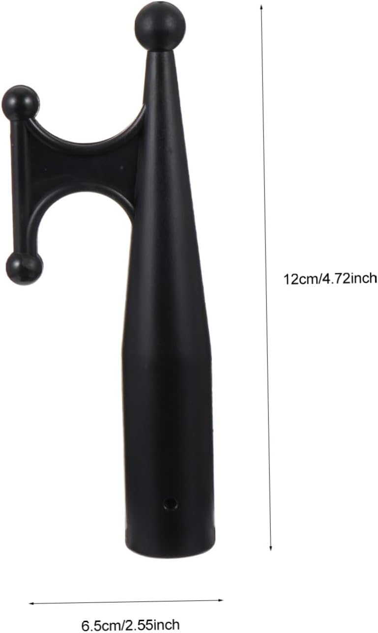 Nylon Boat Hook Replacement End for Kayak and Dinghy, Black Floating Nylon Hook Head Attachment Compatible with 28mm Extension Poles for Boating and Mooring