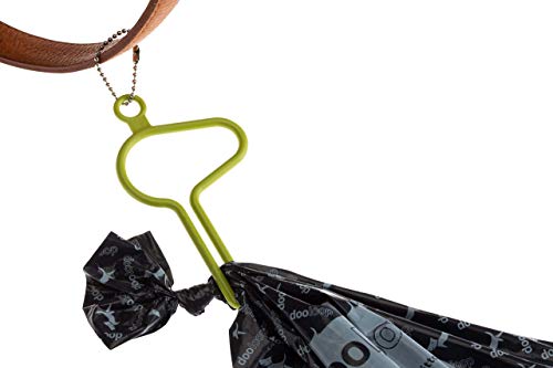 Image of The dooloop Hands Free Dog Poop Holder - Carry Pet Waste Bag with Attachable Leash Accessory for Dog Walking. Now made with Recycled /Recyclable Plastic. Maine, USA (Green)