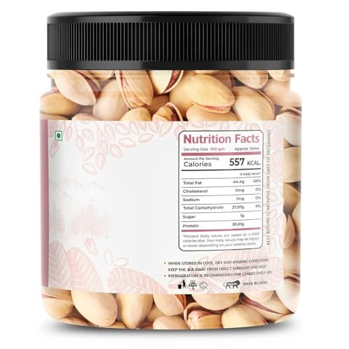 Image of LILA DRY FRUITS Salted Pistachios 250 g Premium Roasted Namkeen Pista | Crunchy Pista Nuts Ready to Eat Healthy Snack for Daily Munching Perfect for Gifting