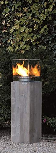 Beauty.Scouts Ante Neo Designer Säulenfeuer Viktoria, Holz, 28x28x104 cm, 2er-Set, Dekofeurer, Gartendeko, Wohndeko, Feuersäulen, Wärmesäule, Wärmeleuchten