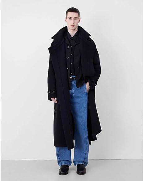 ルメール　lemaire 24aw/fw ラップコート　xxs ブラック ルメールlemaire 24aw/fw ラップコートxxs ブラック
