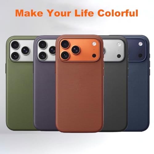 MIFENDUCT for iPhone 17 Pro Max TechWoven Case, Slim Fit 17 Pro Max Case Supports Wireless Charging Soft Touch Premium Woven Fabric Anti-Slip TPU Bumper Shockproof Protective Phone Cover 6.9", Sienna by MIFENDUCT - Used condition - Image 8