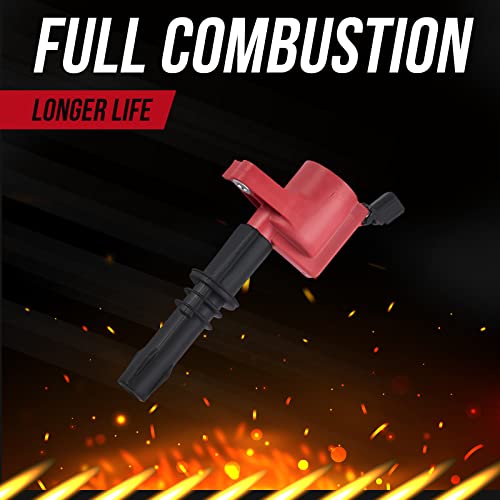 Hikaru Parts 8Pcs High Performance Ignition Coil Pack Straight Boot Fd508 + Motorcraft Spark Plug Sp546 Sp515 Compatible With Ford Mercury Explorer Mustang Explorer 4.6L V8 2005-2008 #TOP2