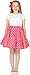 BlackButterfly Niñas Vintage Rockabilly Estilo De Los 50 Falda Acampanada (De Lunares...