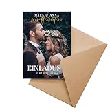 Ausgewählt verpackt Personalisierte Einladungskarten Hochzeit – selbst gestalten mit Text – inkl. Umschläge, A6 – Party Einladung zu Geburtstag, Taufe – (Motiv 5 - Hochformat)