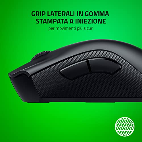 DeathAdder V2 Pro - con Dock di Ricarica Mouse da Gioco Senza fili Ergonomico (HyperSpeed Wireless, Sensore Ottico Focus+ 20K DPI, Durata Della Batteria 70h, Dock di Ricarica Magnetico) Nero - Mouse gaming - Immagine 7