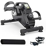 CYFIE フィットネスバイクミニ 静音 家庭用 座ったまま 8段階負荷調節 耐荷重100kg トレーニング バイク 室内 自転車 エクササイズバイク サイクリングマシン コンパクト 日本語説明書付き 組み立て簡単 (ブラック)