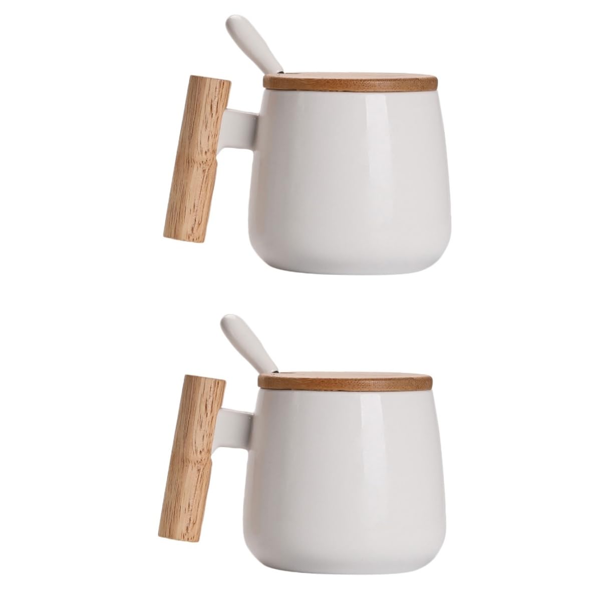 ULTECHNOVO 2 Set Tazza con e da Ergonomico per Latte Colazione e Bevande Calde