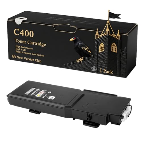 C400 Toner Cartridge Compatible for Xerox Versalink C400 C405 C400DN C405DN C400V Printers, With Chip, 5000 Pages, Vibrant Colours (1 Pack Black)