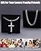 Besteel 925 Sterling Silver Cross Necklace for Men Women, 5MM Durable Stainless Steel Cut Cuban Link Curb Chain with Silver Cross Pendant, Mens Cross Crucifix Necklaces Jewelry 41.5cm