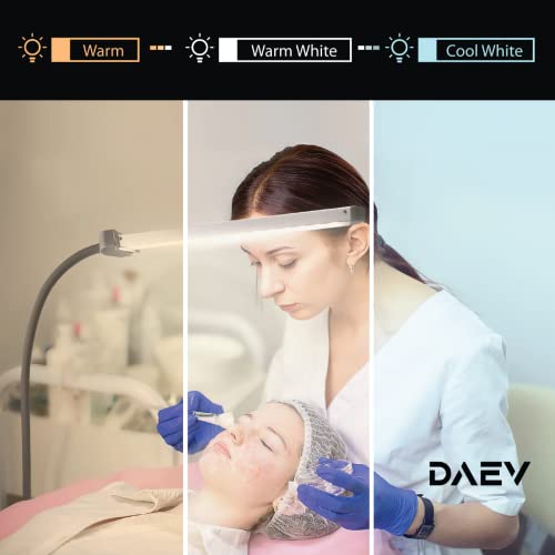 Daev Solutions Flexible Clamp On Desk Lamp – 27” Gooseneck Arm Professional Nail Light For Table, Bright Workbench Light, Hobby Light, Architect Lamp – 120 Leds Of Flicker-Free Daytime Light #TOP2