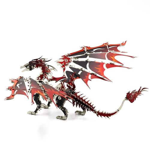 Rompecabezas de dragón de metal 3D, exclusivo diseño industrial en acero inoxidable