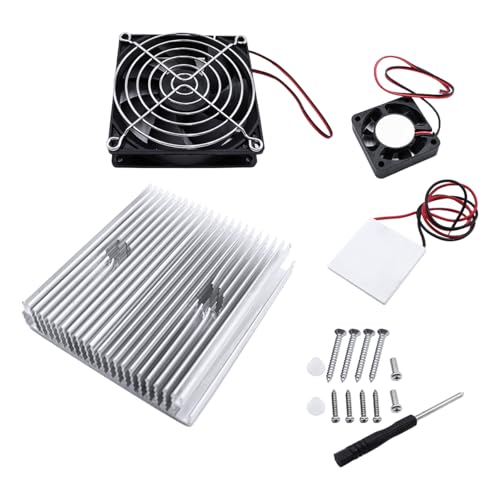Durlo Kit de refrigeración termoeléctrica Peltier de 12 V para bricolaje: disipador de calor, mini módulo de aire acondicionado y refrigerador