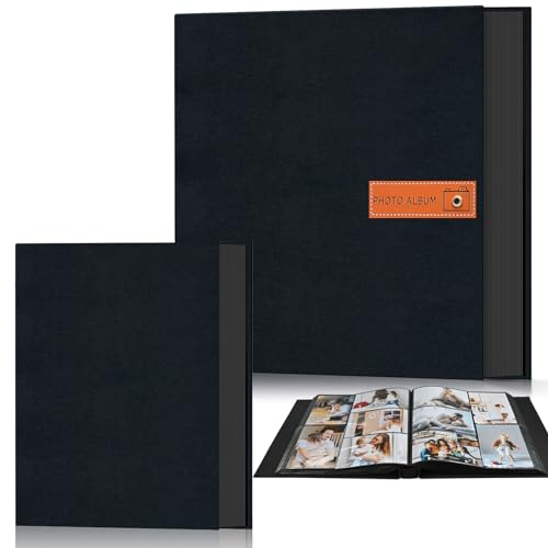 [2-Pack]Popotop Photo Album 4x6 with 200&600 Pockets，Linen Hardcover Picture Albums for Family Wedding Anniversary Baby Vacation Pictures