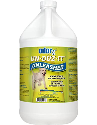ODORx Un-Duz-It Unleashed Pet Stain Remover and Odor Eliminator for Carpet and Upholstery, Wood and Tile, 1 Gal (4 Pack)