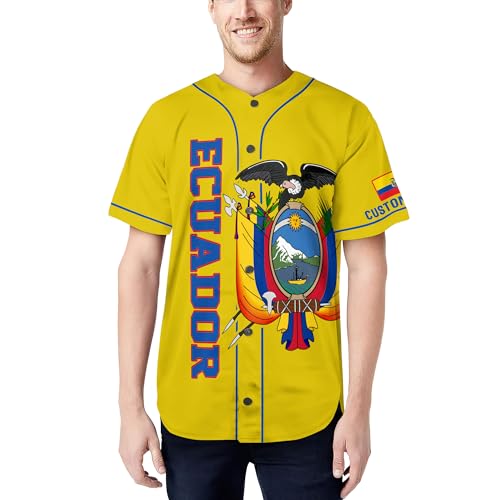Ecuador Jersey Men, Ecuador Jersey Baseball, Personalized Ecuador Baseball Jersey Men miniatura 2