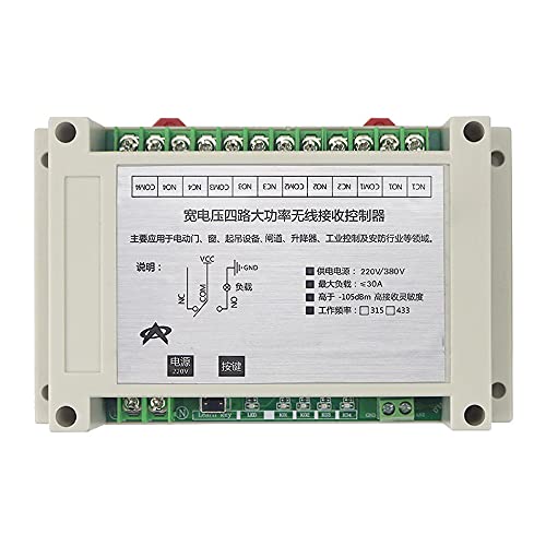 Interrupteur à télécommande 4 voies 30A 220V-380V avec boîtier métal robuste - 5