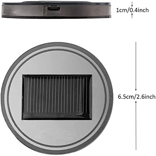 Portavasos LED solar para carro 1 unidad miniatura 7