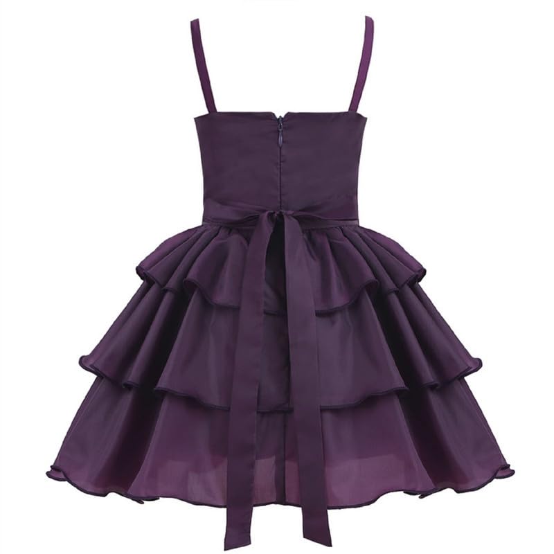 Image of Ripening Baby Girls Stylish Princess Dresses Satin Pretty Birthday Kids Frock