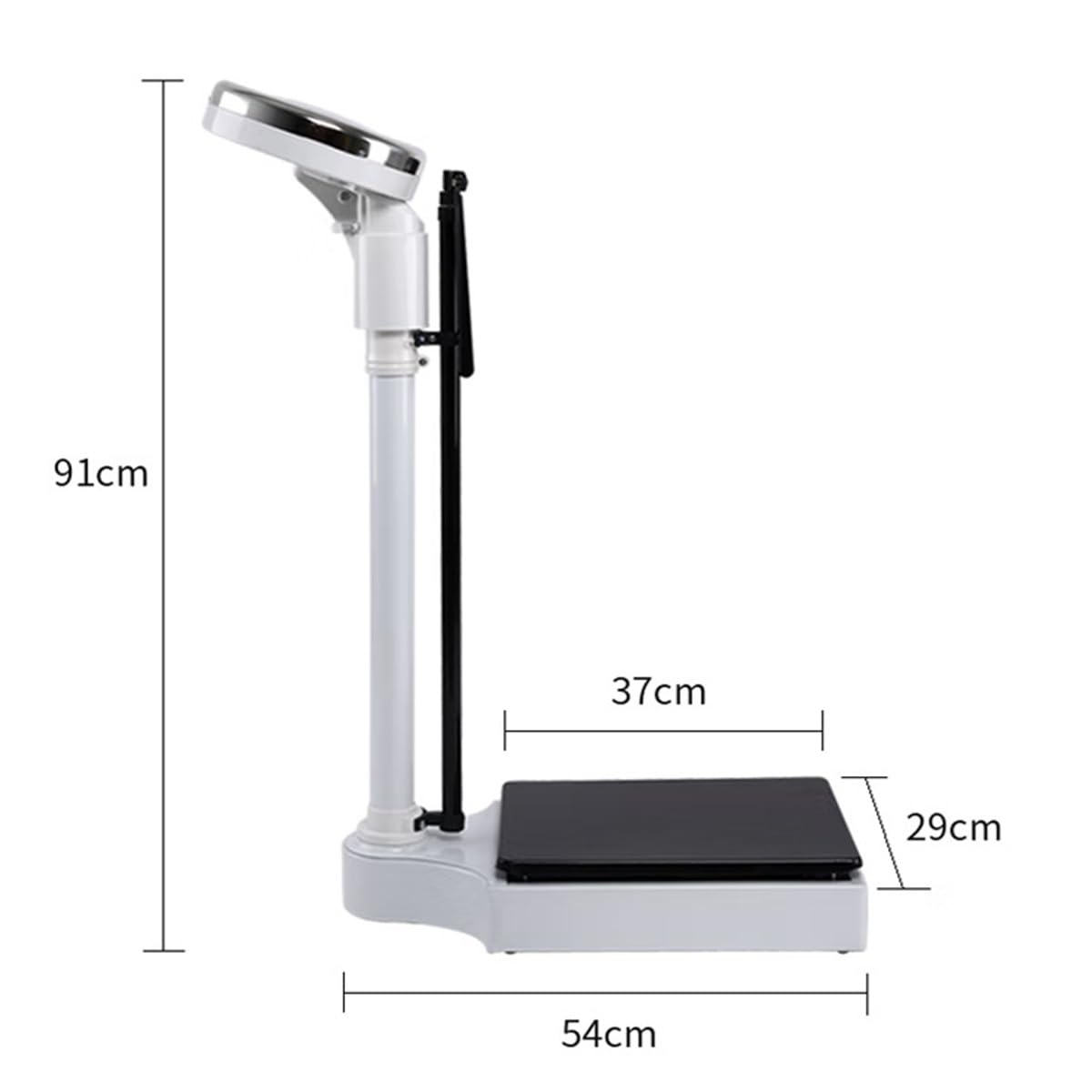 Báscula de altura y peso, báscula mecánica analógica con barra de altura de aluminio ajustable, adecuada para centros de examen médico y gimnasios