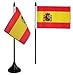 Flaggenfritze Tischflagge/Tischfahne Spanien mit Wappen + gratis Aufkleber