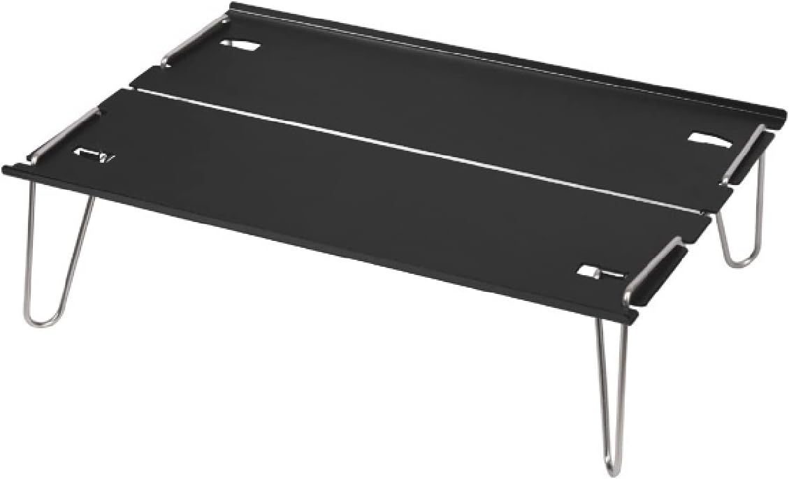 TRIWONDER Mini Pop-Up Table, Outdoor Folding Table, Ultra Compact Aluminum Camping Table (Black)