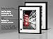 Americanflat 11x14 Picture Frame with Shatter-Resistant Glass - Set of 2 - Use as 8x10 Frame with Mat or Display 11x14 Photo Without Mat - Signature Collection - Picture Frames for Wall - Black