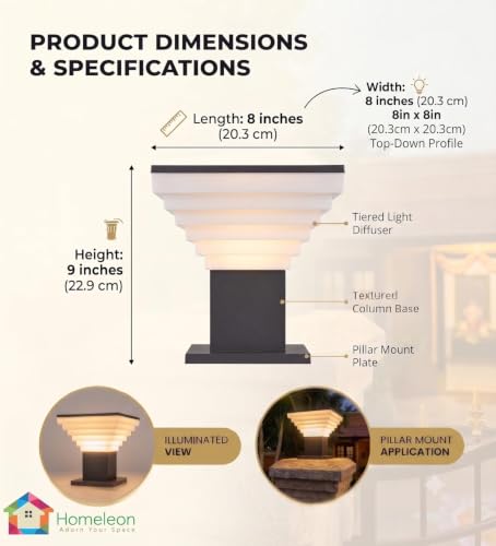 Image of Gate Light Outdoor Lamp Garden for Home Gate, Black (Pack of 2 Pc)