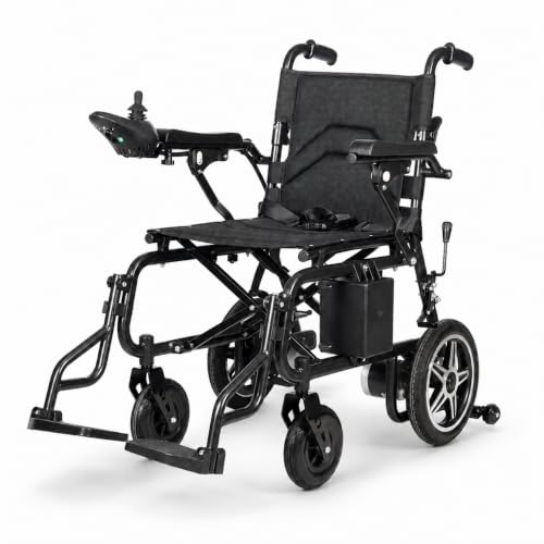 Image of EverActiv EcoMove Plus Electric Wheelchair Automatic for Elderly, Patients & Adults | Foldable Motorized Wheelchair with Lithium-Ion Battery, Easy Joystick Control, Rear Alloy Wheels | No Battery Removal Needed for Folding