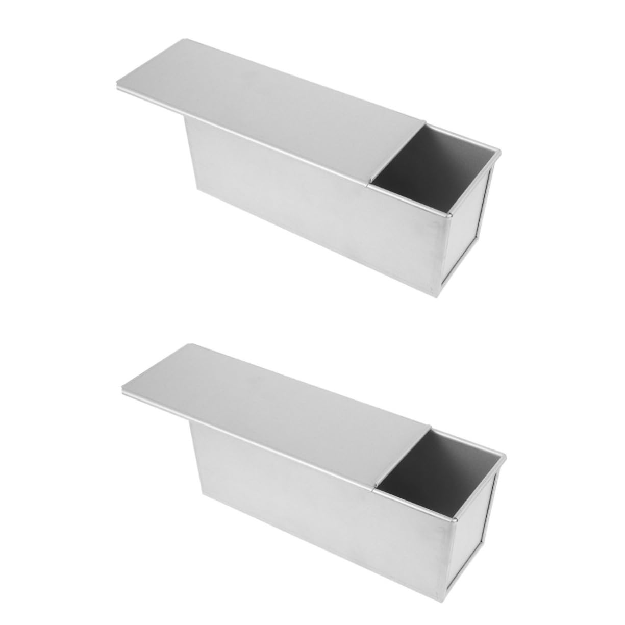 PRETYZOOM 2piezas Molde De Pan Antiadherente Tapa Deslizante Para Hornear Pan De Caja Para Cocinas y Repostería Profesional