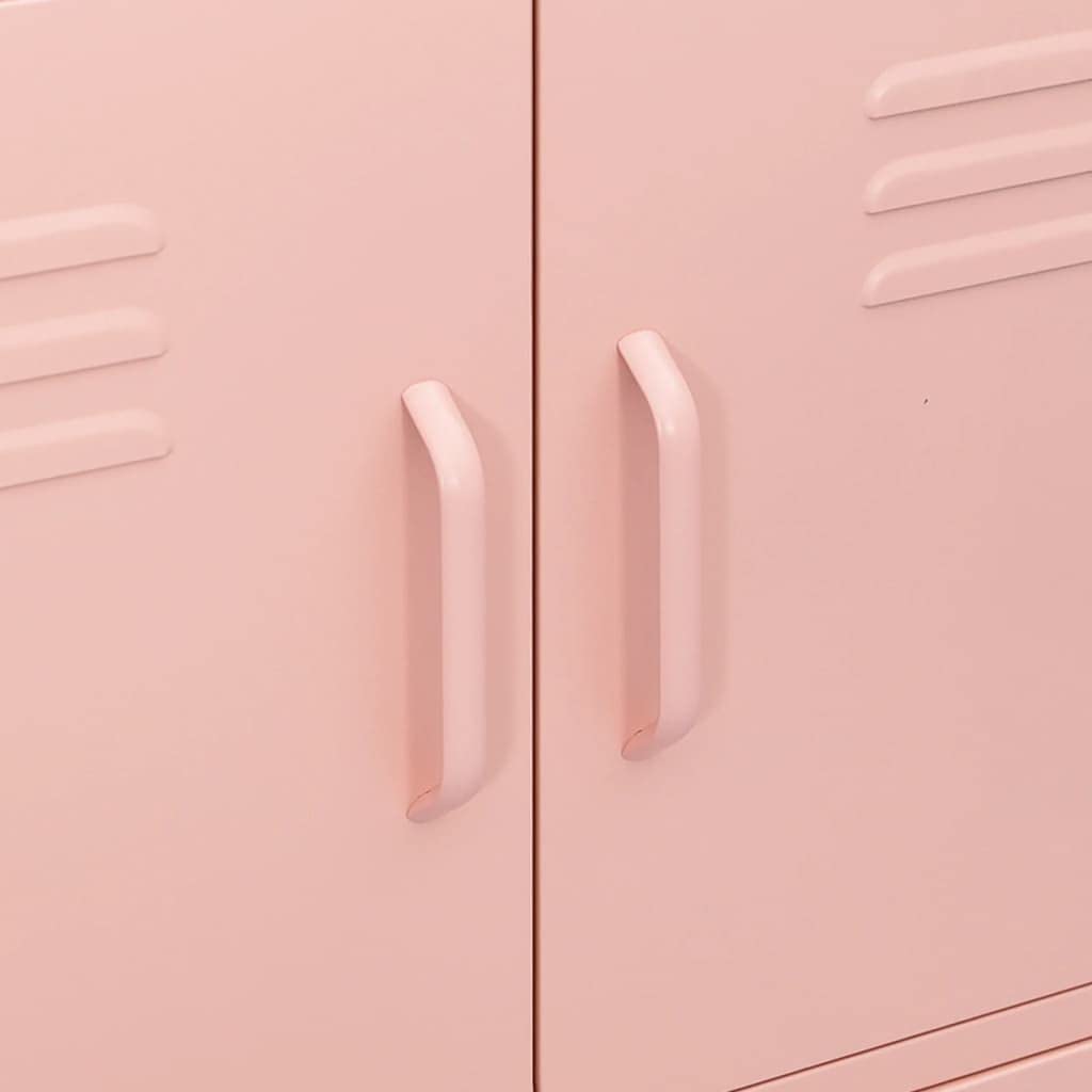 vidaXL Armadietto Rosa 80x35x101,5 cm in Acciaio