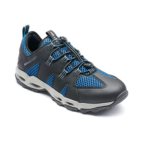 BASS OUTDOOR Men's Aqua Mesh Trail/Water Shoes – Pull-on Hiking Sneakers4