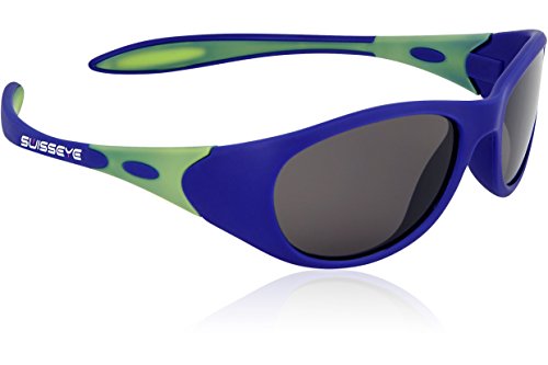 Swiss Eye Kindersportbrille Toddler Gafas de Sol Infantiles, Color Azul Mate y Verde, Talla única