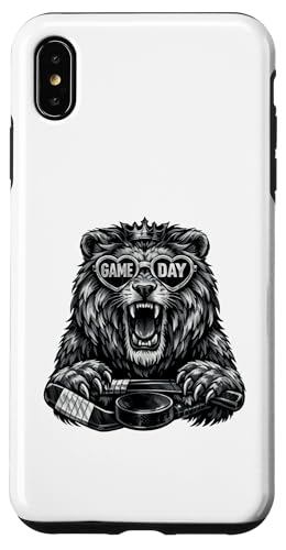 Funny Hockey Lion Game Day Vintage Shirt Fans �X�}�z�P�[�X iPhone XS Max �p