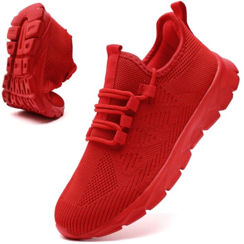 Image of Mens Lightweight Running Shoes Slip On Walking Tennis Gym Sneakers