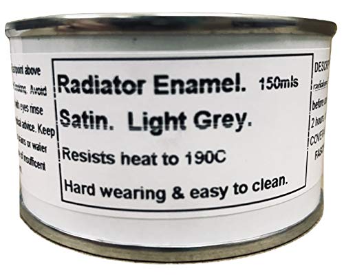 Fascinating Finishes Ltd 1 x 150ml Light Grey Heat Resistant Satin Radiator Paint